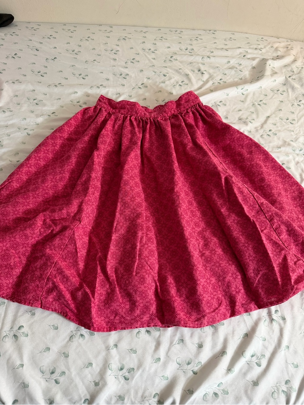 Women’s Pink Full Skirt - Classic Gathered Waist